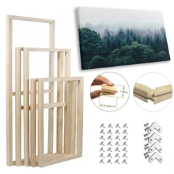 40x60 50x70 60x90 60x120 DIY Wood Frame Kit for Canvas Oil Painting Frame Bars Wood Frame for Diamond Painting Wall Art Frame