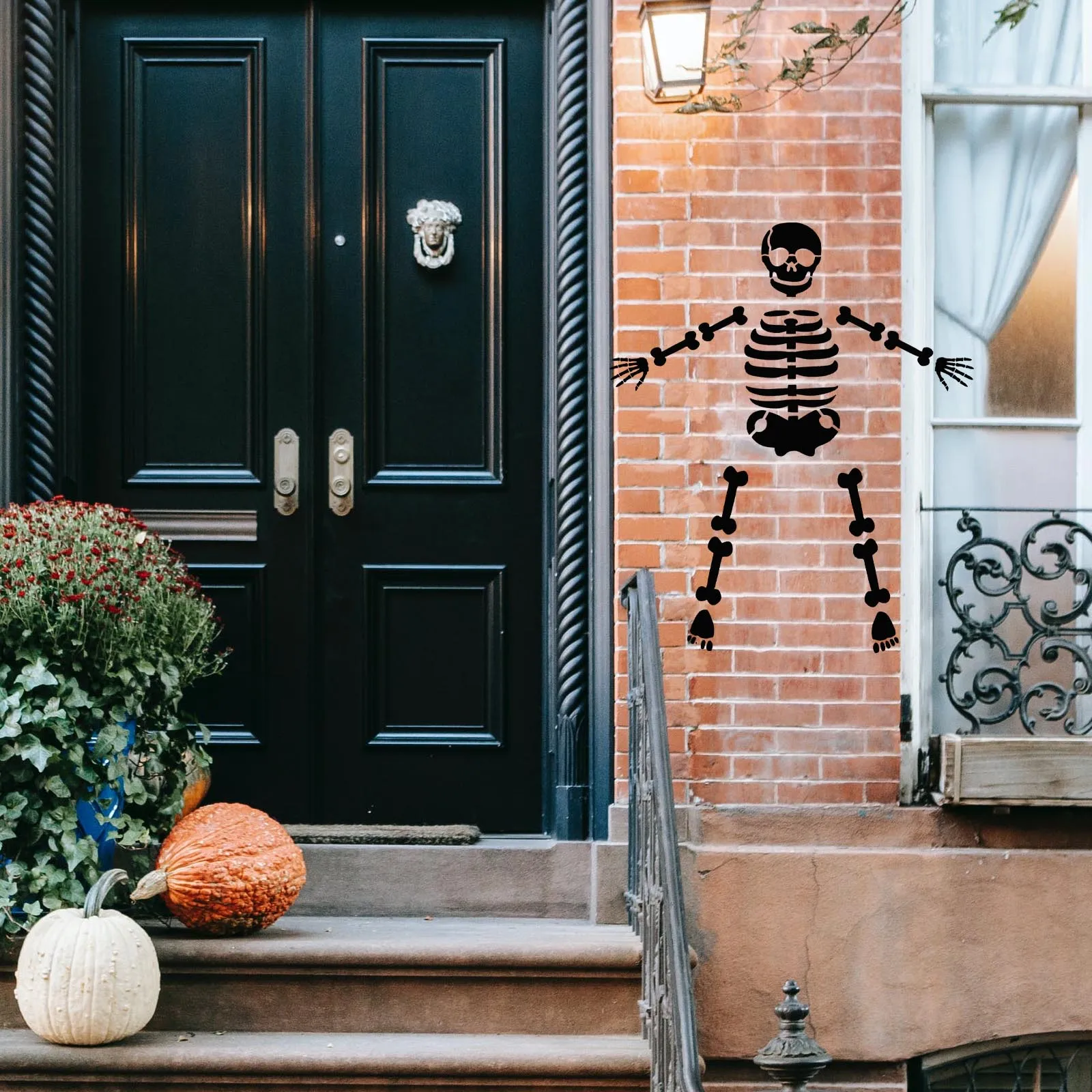 

15 Sheets PET Skull Stencils Halloween Craft Templates Washable Reusable Art Mold for Wall Decor Pen Drawing