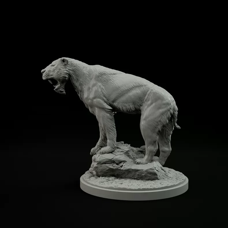 

Модель Machairodus 1/35, 15 см, современная фигурка животного, GK, на заказ, 3D-печать