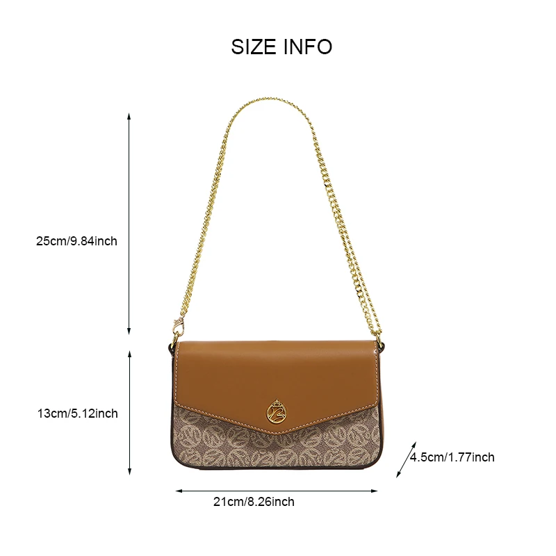 NEW Luxury Women Single Strap Shoulder Bag with Chain Small Pu Leather Messenger Bags letters female shoulder handbag