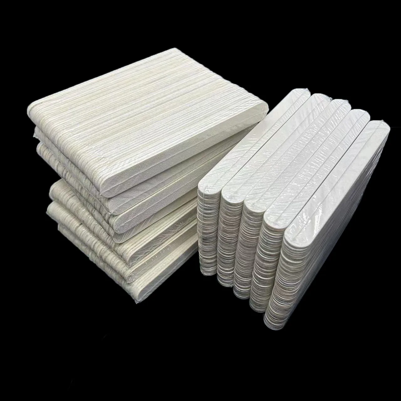 600 Stuks Witte Houten Nagelvijl 100/180 80/80,120/120 Houten Schuurplaat Nagelvijl Manicure Tool Nail Art Tool