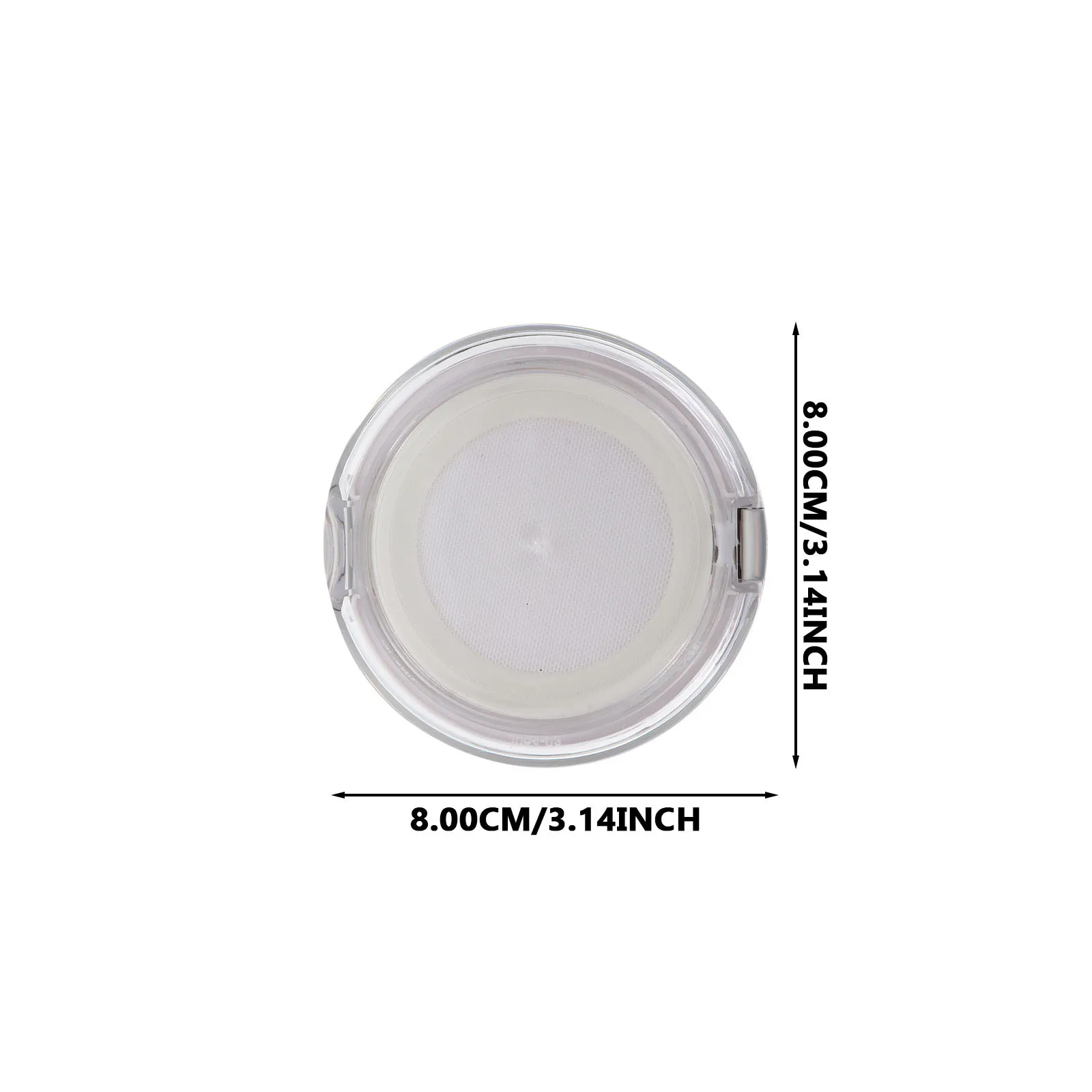 صندوق تخزين البودرة السائبة المحمول مكون من قطعتين، علبة بودرة فارغة خفيفة الوزن مع نفخة مرآة للمكتب الخارجي للنساء #4