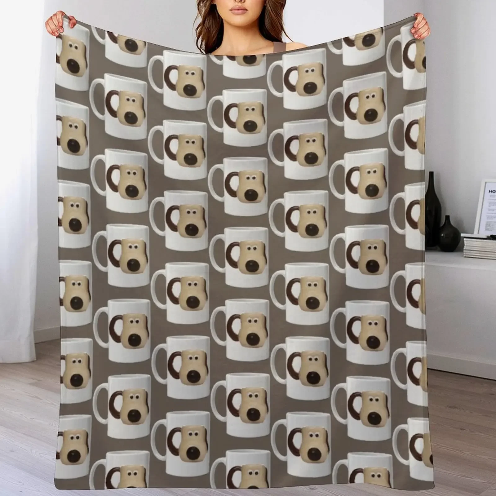 Gromit mug mug Throw Blanket Bed linens Cute Plaid For Sofa Thin Blankets