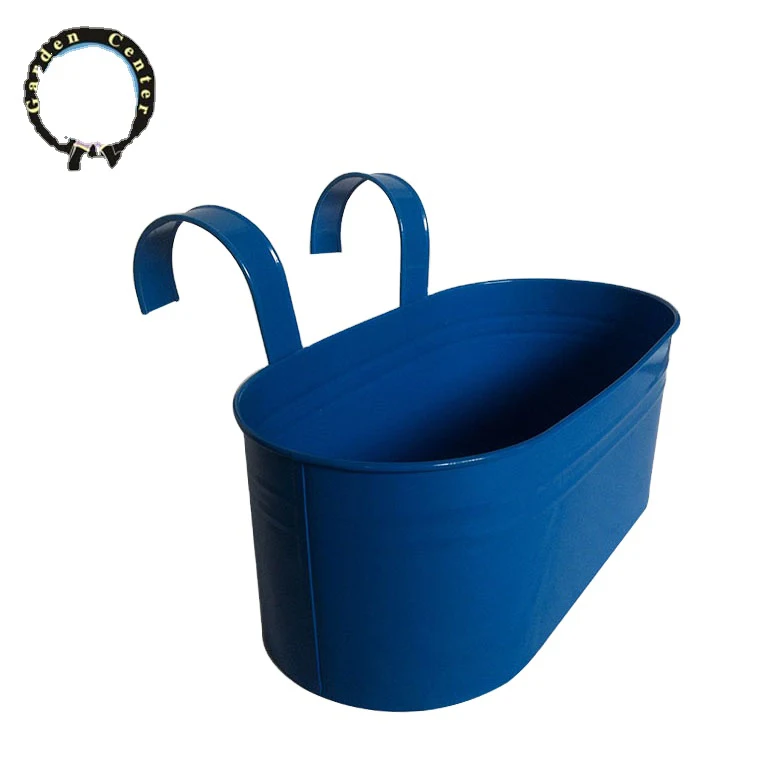 Customizable Colorful Plant Iron Hanging Flower Pot/ Hanging Pot Balcony Garden Pots Metal Bucket Planter