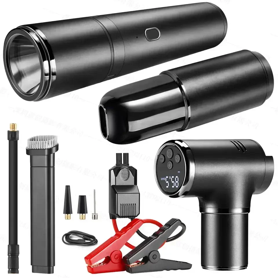 2026/Dropshipping Products Car Accessory 2024 Air Compressor Tire Inflating Pumps Multifunctional Car Jump Starter