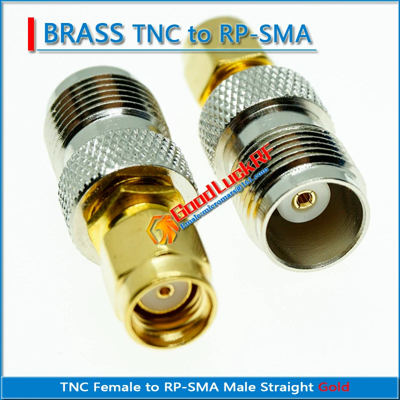 TNC Female to RP-SMA RPSMA RP SMA Male Plug RP SMA - TNC gold Plated Straight Coaxial RF Connector Adapters