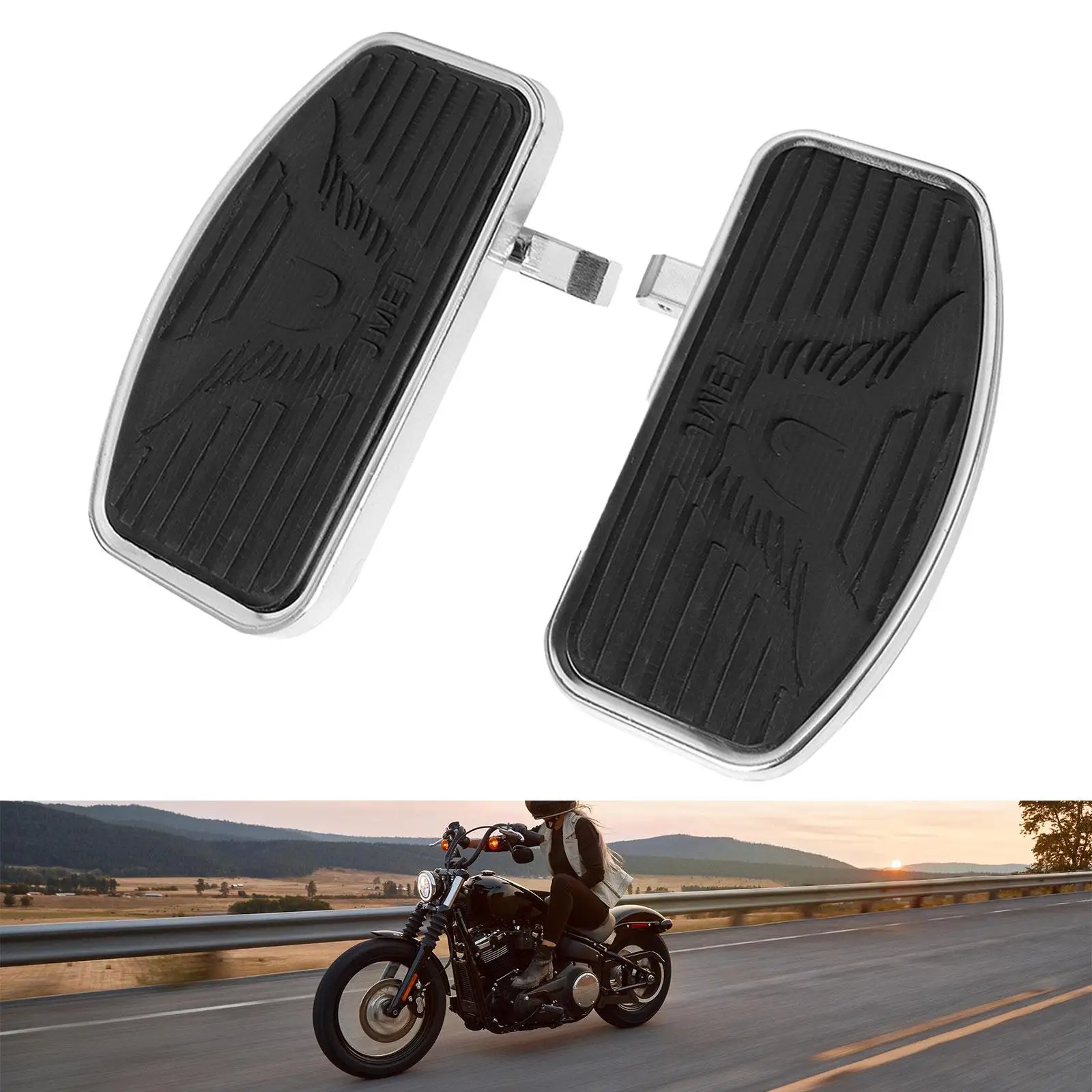 2x Motorcycle Foot Pegs Comfortable Sturdy Compatible Spare Parts Simple Installation Footrest Rest Footpegs for Suzuki M50 image 4