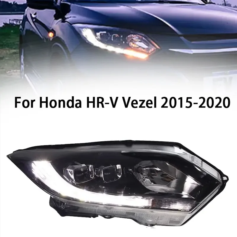 Car Headlights for Honda HR-V LED Headlight 2015-2020 Headlights HRV Vezel DRL Turn Signal High Beam Angel Eye Projector Lens