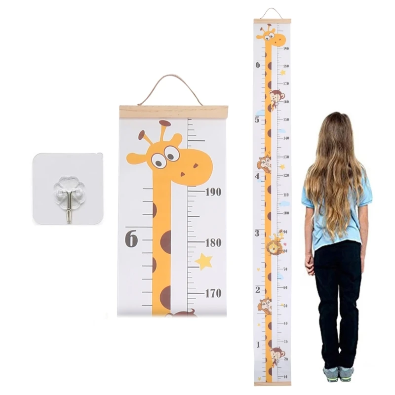 Tabla crecimiento del bebé, regla medida altura enrollable extraíble para niños, adecuada para y educadores,