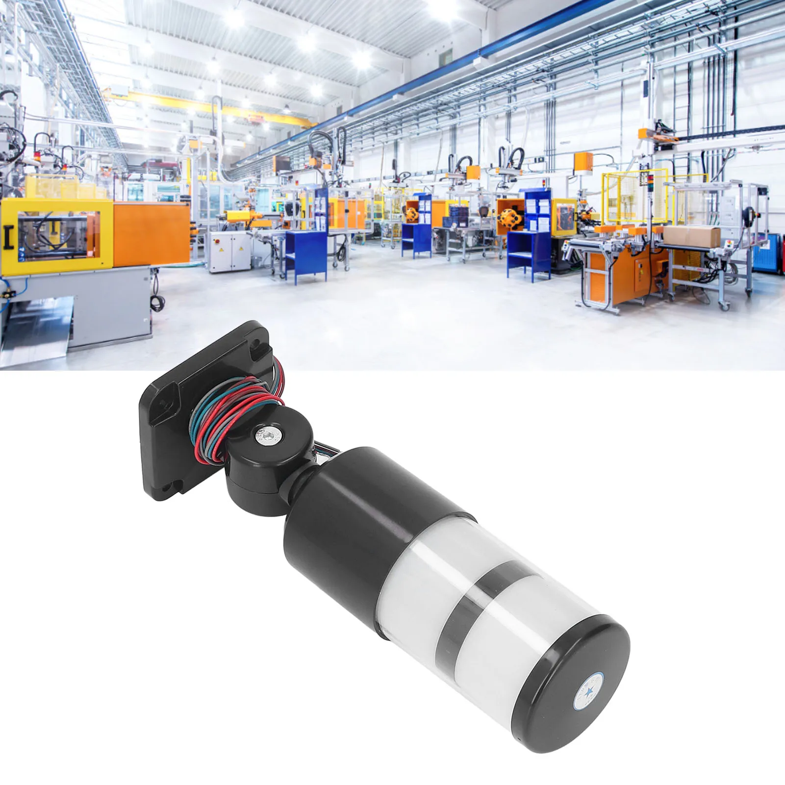 Machine Tool Warning Light BERM Industrial Warning Light Foldable 2 Color LED Tower Signal Lamp with Buzzer 12‑24VDC