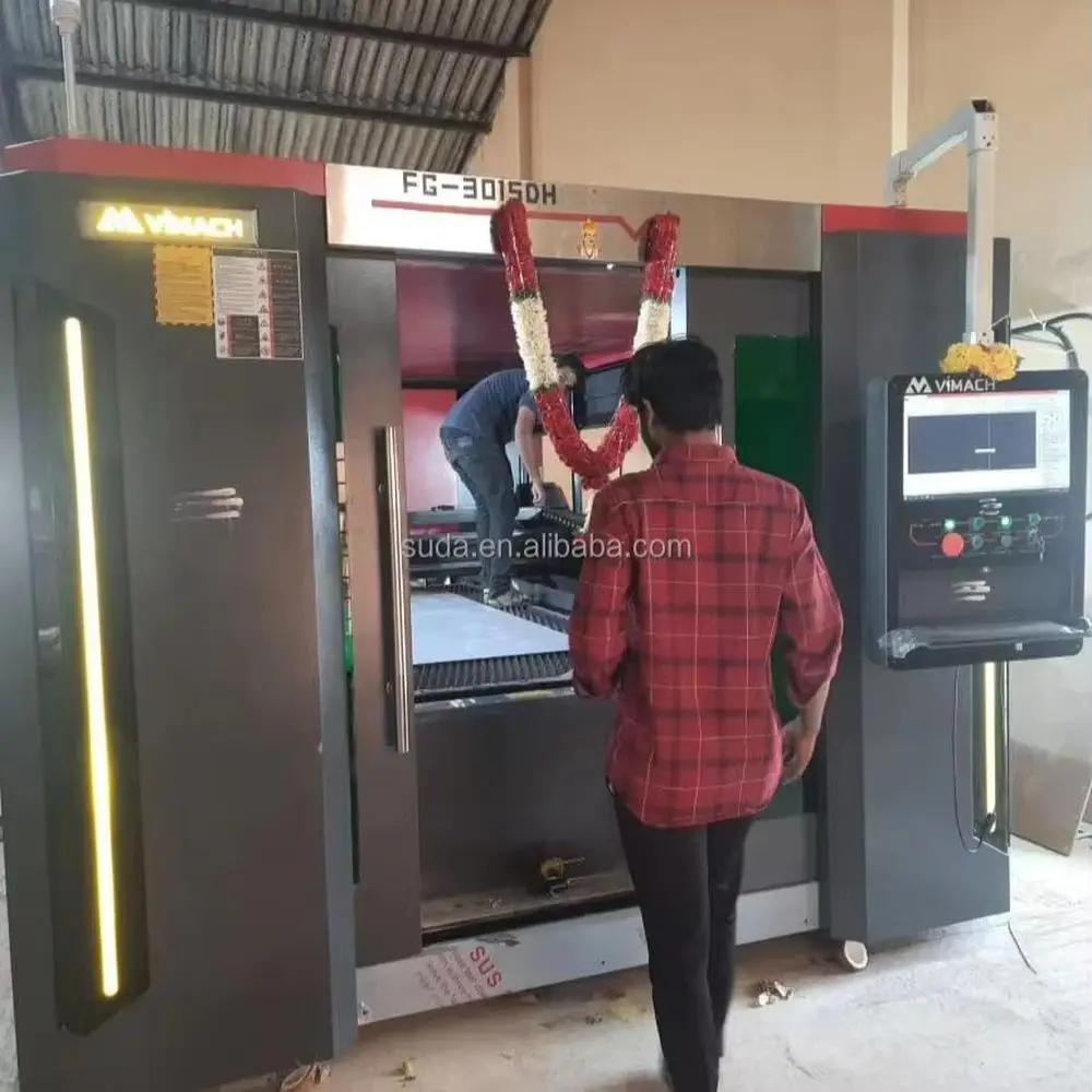 

SUDA Economical FG Series 2060 Fiber Laser Metal Cutting Machine With Fully Enclosed Cover