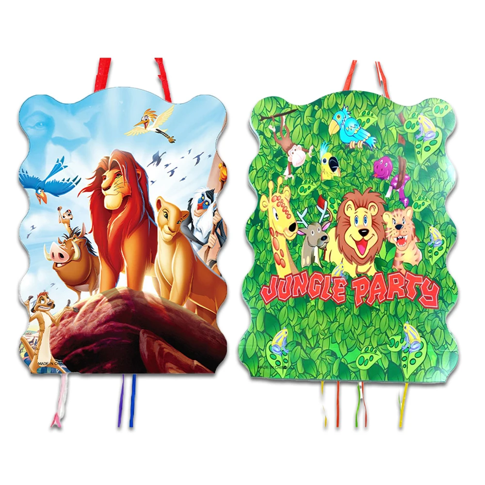 King Lion Pinatas Birthday Party 1 pz/lotto Deco Simba Forest Animals piecata Event Party Decoration Girls Boys Favor Pinata fai da te