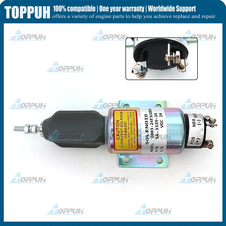 

For Woodward Stop Solenoid SA-3329-24 24V 2003-24E3U1B1A 24VDC