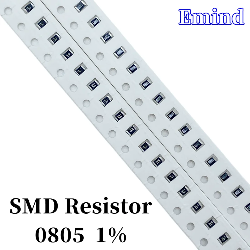 1000pcs 0805 Smd Resistor 1% 100R 120 180 240 330 360 430 470 510 680 820Ohm 10K 20K 30K 33K 36K 43K 47K 51K 62K 68K 75K 82K