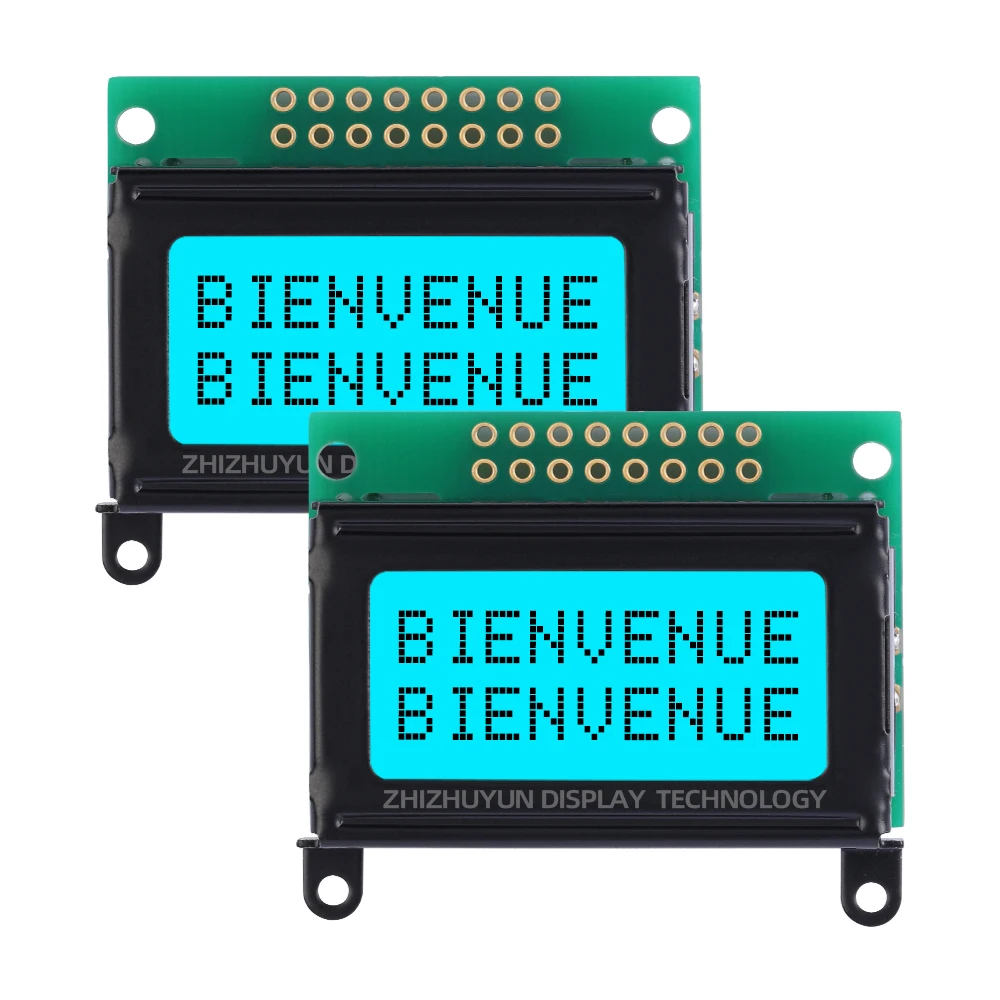 Mini Écran LCD Parallèle avec Puce Unique, Affichage Rick Européen, Texte Orange Clair et Noir, ST7066U, STM32, 51, 0802C