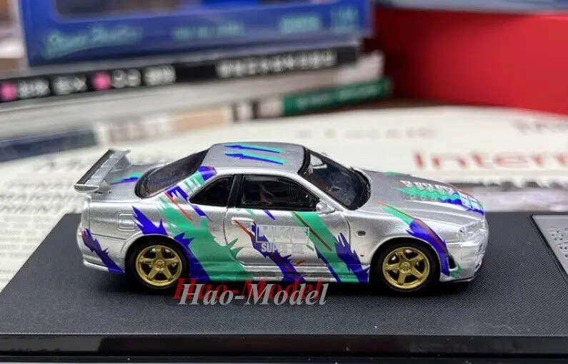 SH 1/64 สําหรับNissan GTR R34 Nismo Z-TuneรถจําลองDiecastจําลองของเล่นของขวัญวันเกิดงานอดิเรกจอแสดงผลคอลเลกชัน