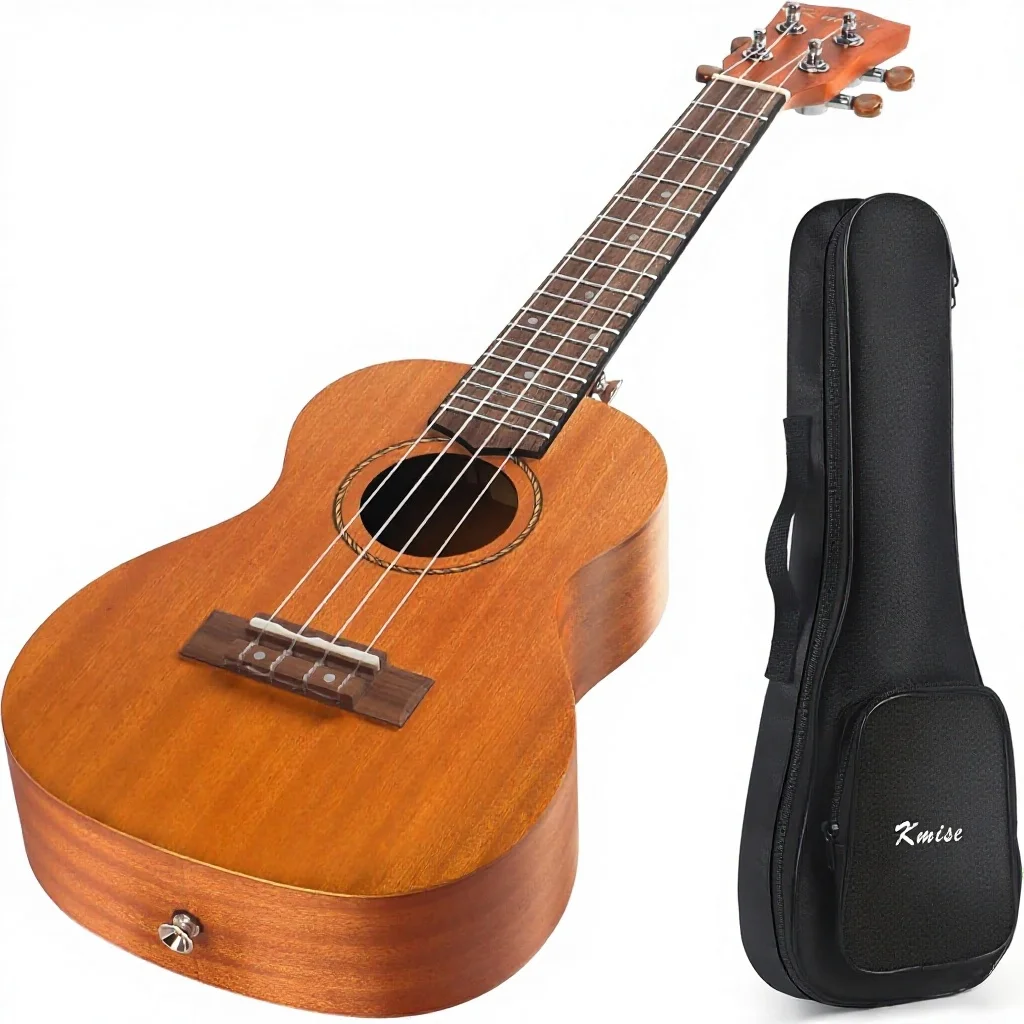 Concert Ukulele 4-String Starter Kit Mahogany 23 Inch Beginners Gig Bag Tuner Strap String Instruction Booklet