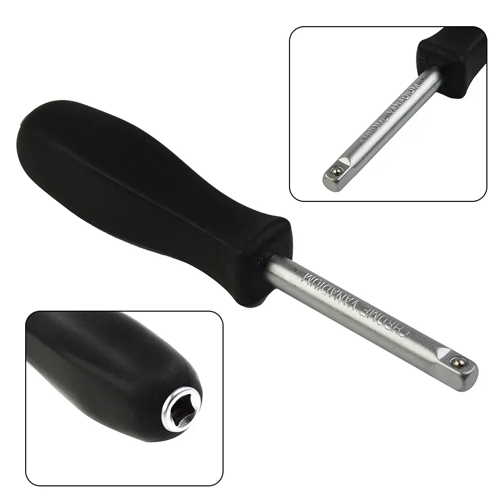 Best Brand New High Quality Connecting Rod Screwdriver Spinner Square Rubber Handle 1/4\