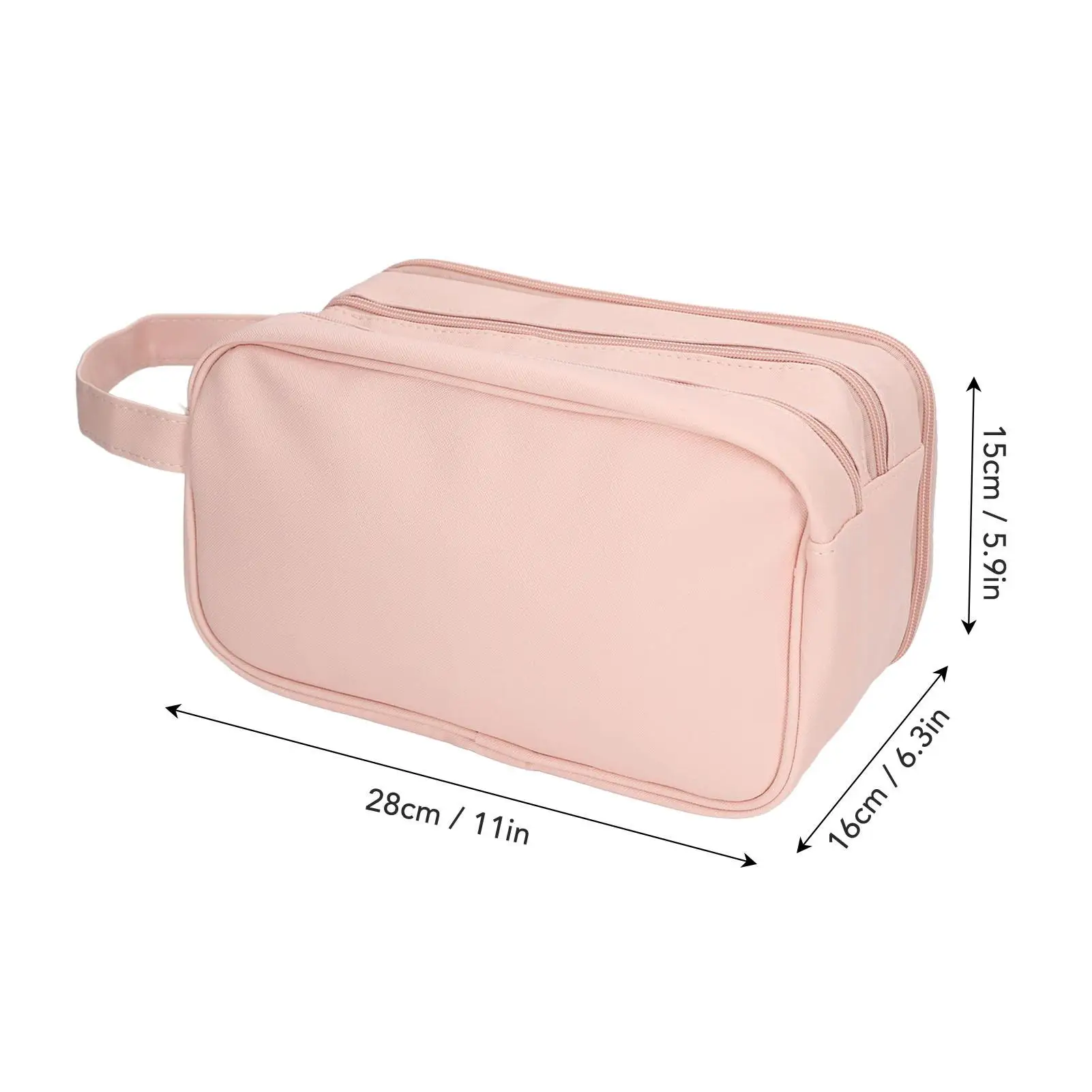 Waterproof Large Capacity Travel Cosmetic Bag - Versatile Portable Makeup Organizer in Synthetic Leather for outdoor Use