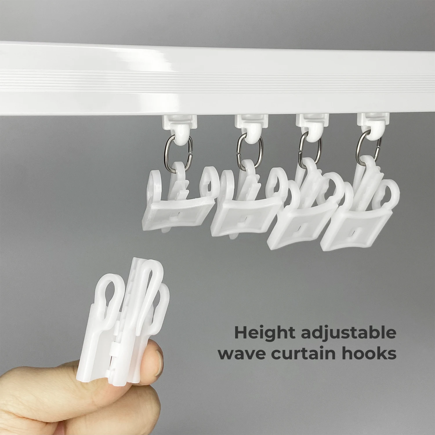 Ripple Fold Curtain Hanging Hooks Height Adjustable Wave Curtain Lift Hook Ring Window S Wave Curtain Hook for Home Decoration