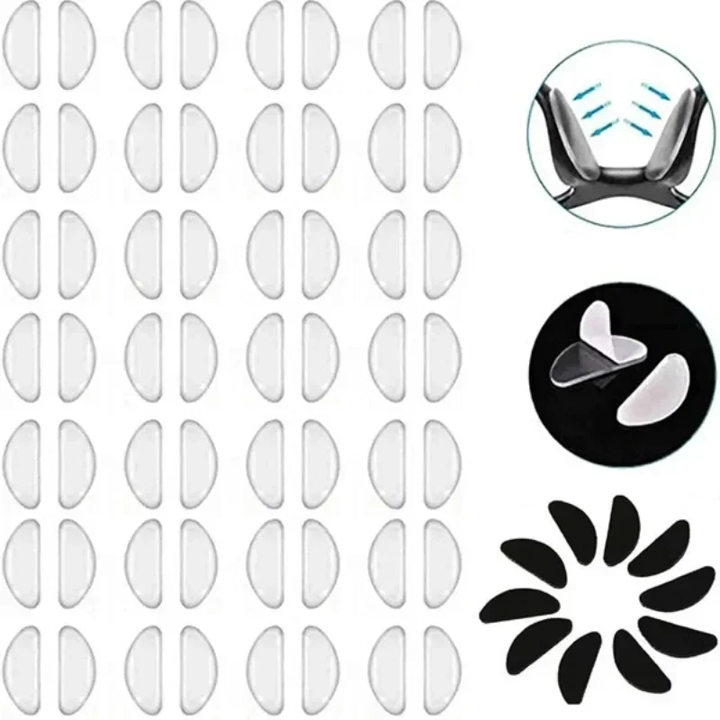Glasses Nose Pads Adhesive Silicone Nose Pads Non-slip Transparent Nosepads for Glasses Eyeglasses Eyewear Accessories 10/20pcs