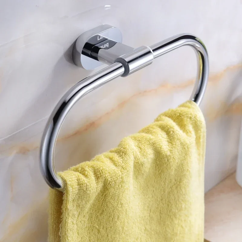 Bathroom Accessory solid brass polished chrome Round bathroom shelf  holder rack suitable for Towel
