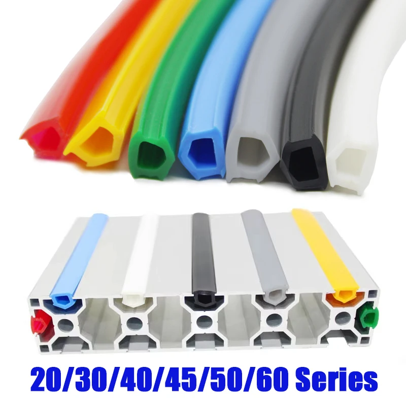 5/10 Meters 6mm/8mm/10mm Flat Seal for 20/30/40/45/50/60 Series EU Aluminum Profile Soft Slot Cover/Panel 3D printer Extrusion