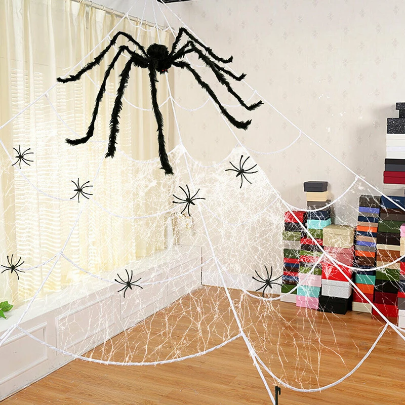 

Spider Triangle Web Halloween Outdoor Decoration Props Simulation Oversized Trick-or-treating Toys Holiday Art Atmosphere