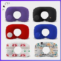 U Shaped Inflatable Travel Neck Pillow Portable Comfortable Support Soft Pillow Gift for Airplane Car Camping Lightweight