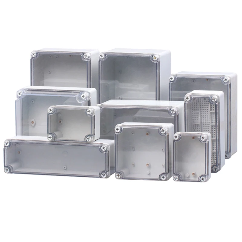 

Choice Waterproof Plastic ABS Project Box Housing DIY Electronics Electrical Grey Transparent Cover Enclosure Junction Box Case