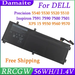 Rrcgw M7R96 batería del ordenador portátil para Dell Precision 5510 5540 5530 5520 XPS 15 9550 9560 9570 Inspiron 7591 7590 7500 7501 56Wh 11,4 V
