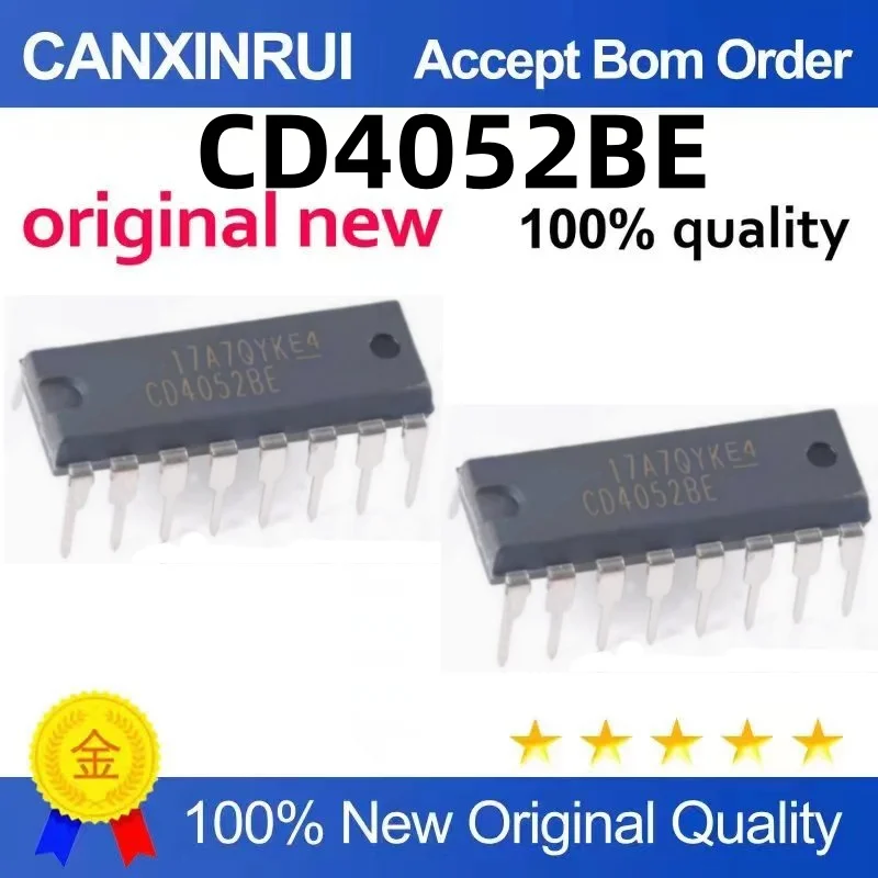

（100 pieces）Inline CD 4052BE HEF4052 DIP-16 Multiplexer/Demultiplexer