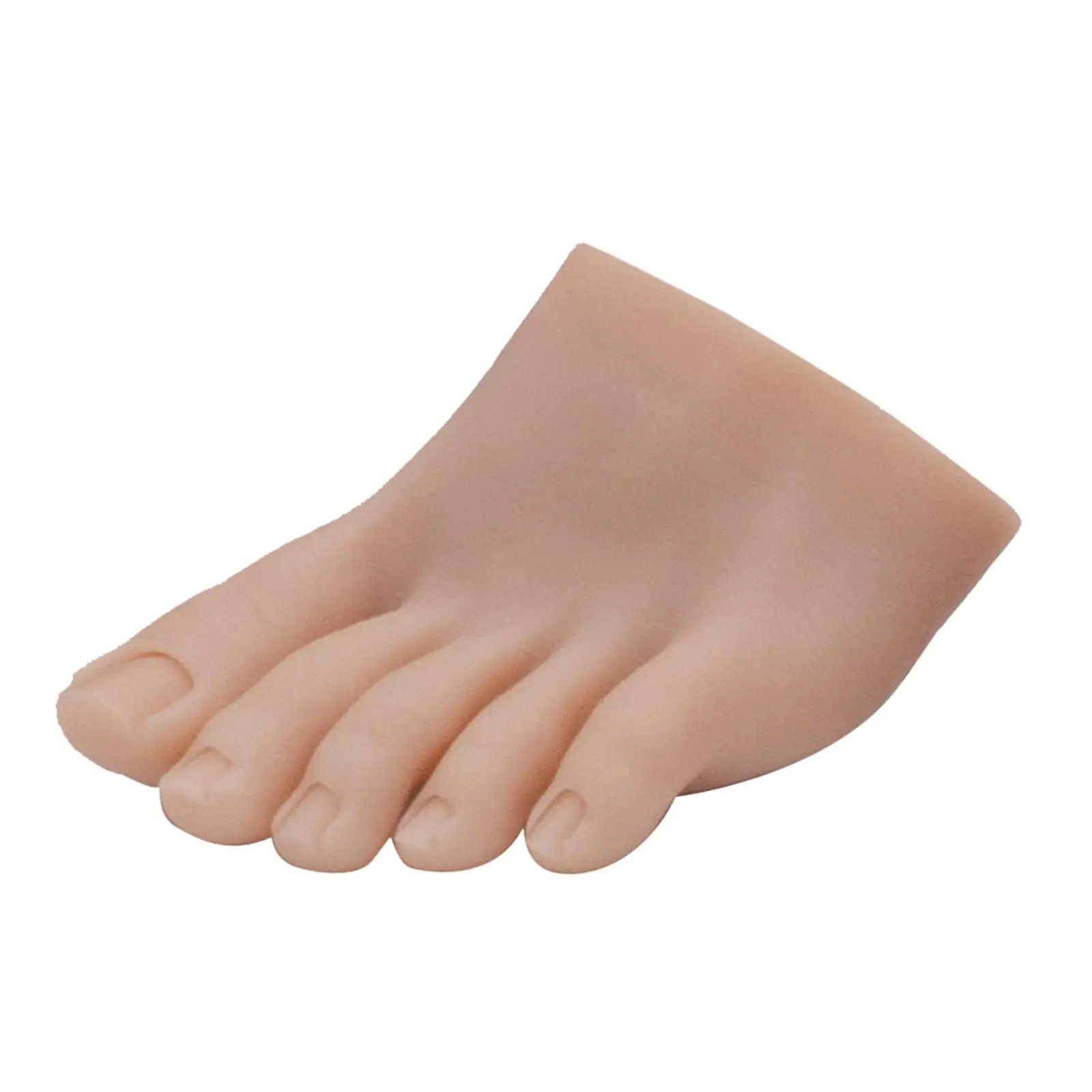Bendable Nail Practice Foot Silicone Mannequin Movable Toe Prosthetic for Acrylic Gel Art Training DIY Tool for Salon Beginners
