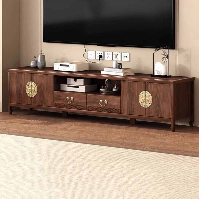 

Мобильная тумба-стеллаж для телевизора в гостиную, современный роскошный органайзер для ТВ, тумба в стиле середины века, подставка для телевизора, мебель в китайском стиле