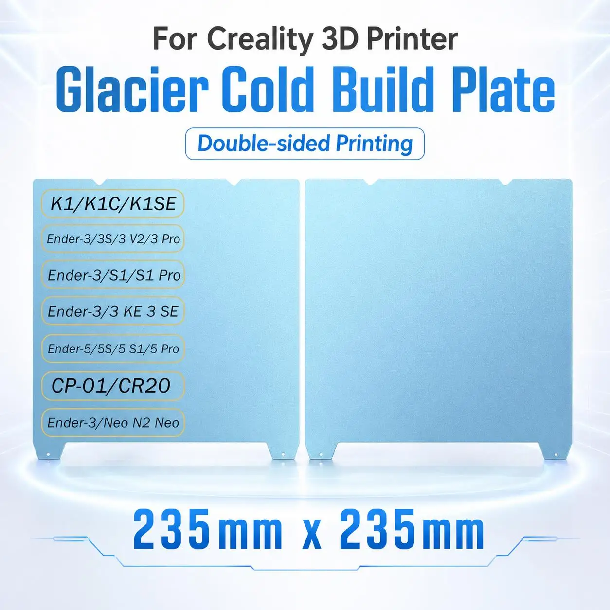 Cold Build Plate For Creality K1 K1C Build Plate Ender 3 V3 Ke K1 SE Ender 5 S1 Bed Fit PLA PETG Save Power Reduce Machine Load