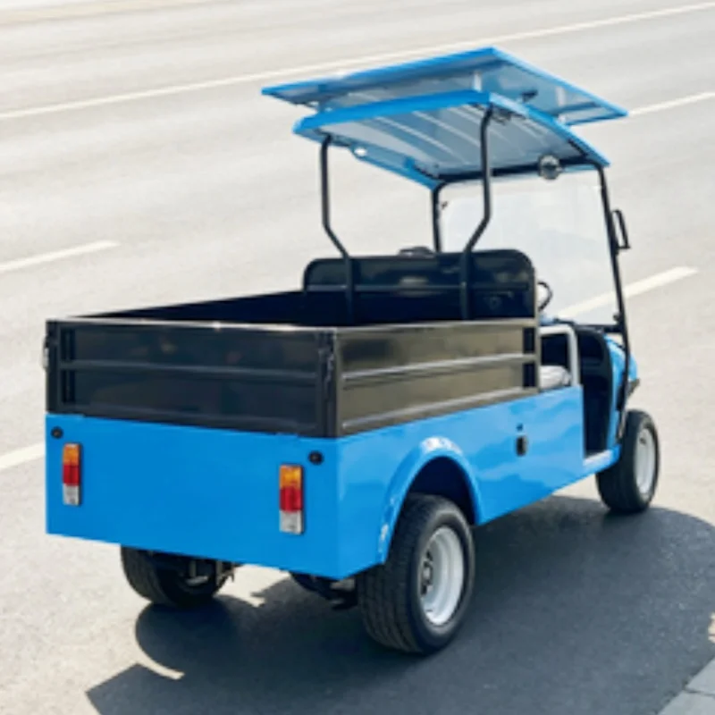 Street Legal 4 Wheel Electric Golf Cart With Touch Screen Cargo Truck Cart With Rear Cargo Box Off-Roadox 12-Inch Off-Road Tires