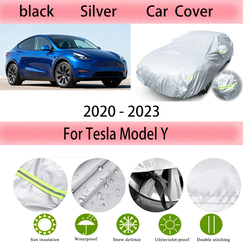 

For Tesla Model Y 2020-2023 Outdoor Protection Full Car Covers Snow Cover Sunshade Waterproof Dustproof Exterior Car accessories