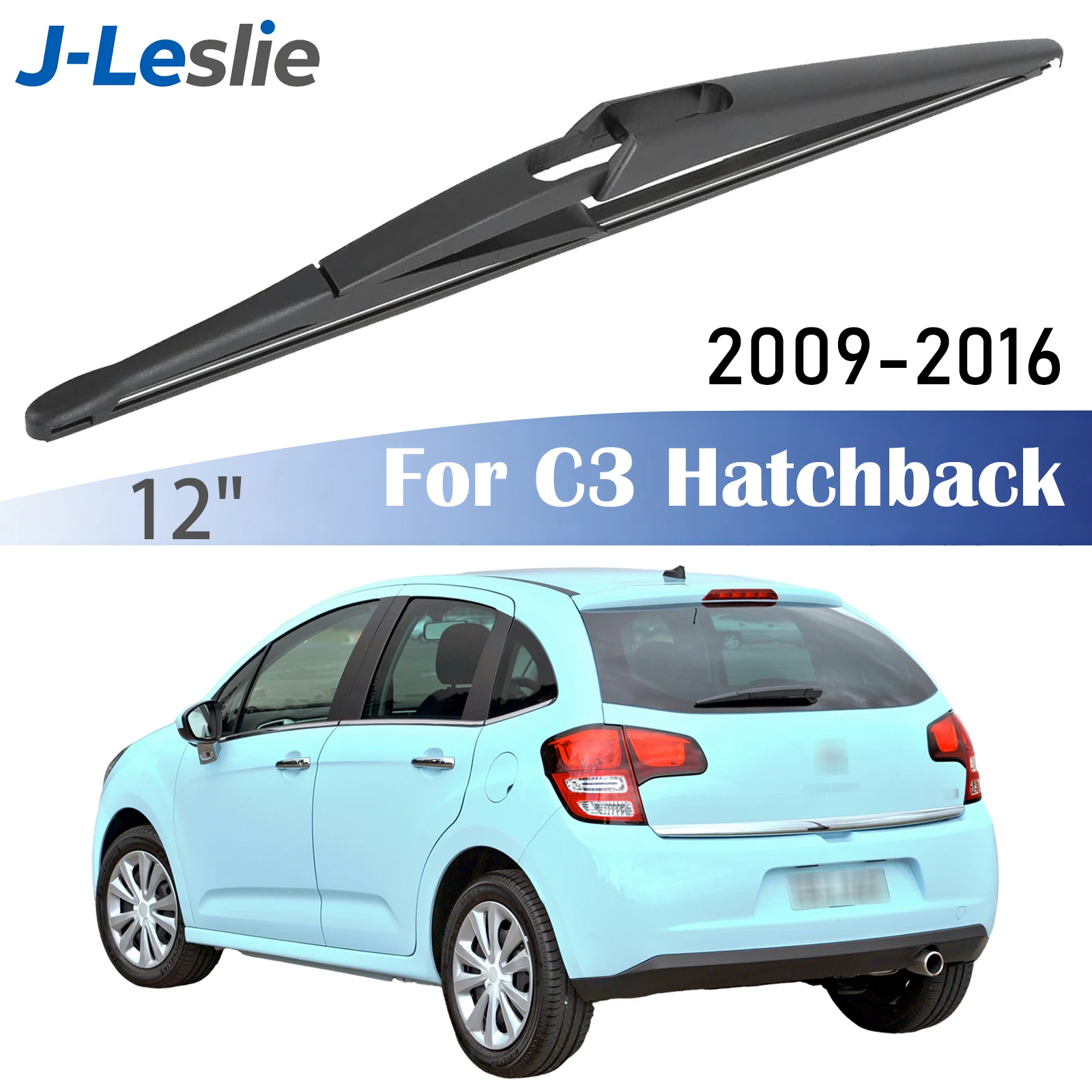 

12" Rear Wiper Blade For Citroen C3 MK2 Hatchback 2009-2016 Windshield Windscreen Wipers Washer Rain Brushes Car Accessories