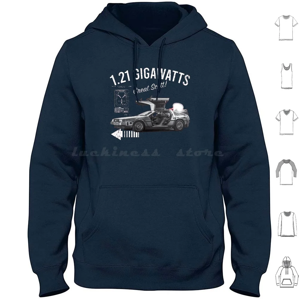 Back To The Future 1.21 Gigawatts Car ( ? Ucs Llc And Amblin ) Hoodies Long Sleeve Back To The Future Backtothefuture