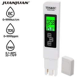 3 in 1 PH Tester Water PH Meter TDS EC Temperature Meter Digital LCD Water Testing Pen Purity Filter Water Quality Tester