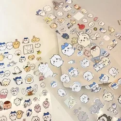 Cartoon yiji Handbook Stickers Cute Transparent Stickers Hachiware うさぎ USAGI ハチワレ Kawaii Gifts