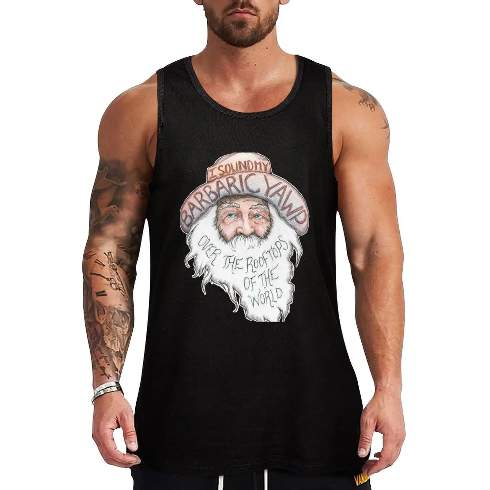 Walt Whitman - Yawp! Tank Top Men's clothing sleeveless shirts