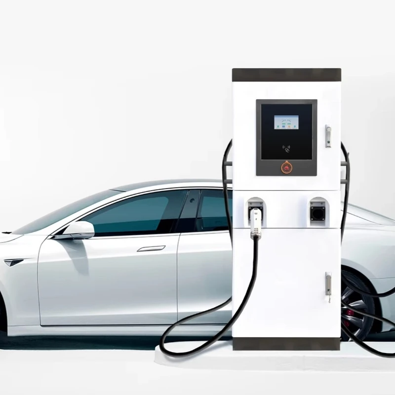 40KW-160kW DC Fast Charger Double Gun Ev Charging System with CCS1 CCS2 GBT OCPP1.6 Floor-Mounted Charging Stations