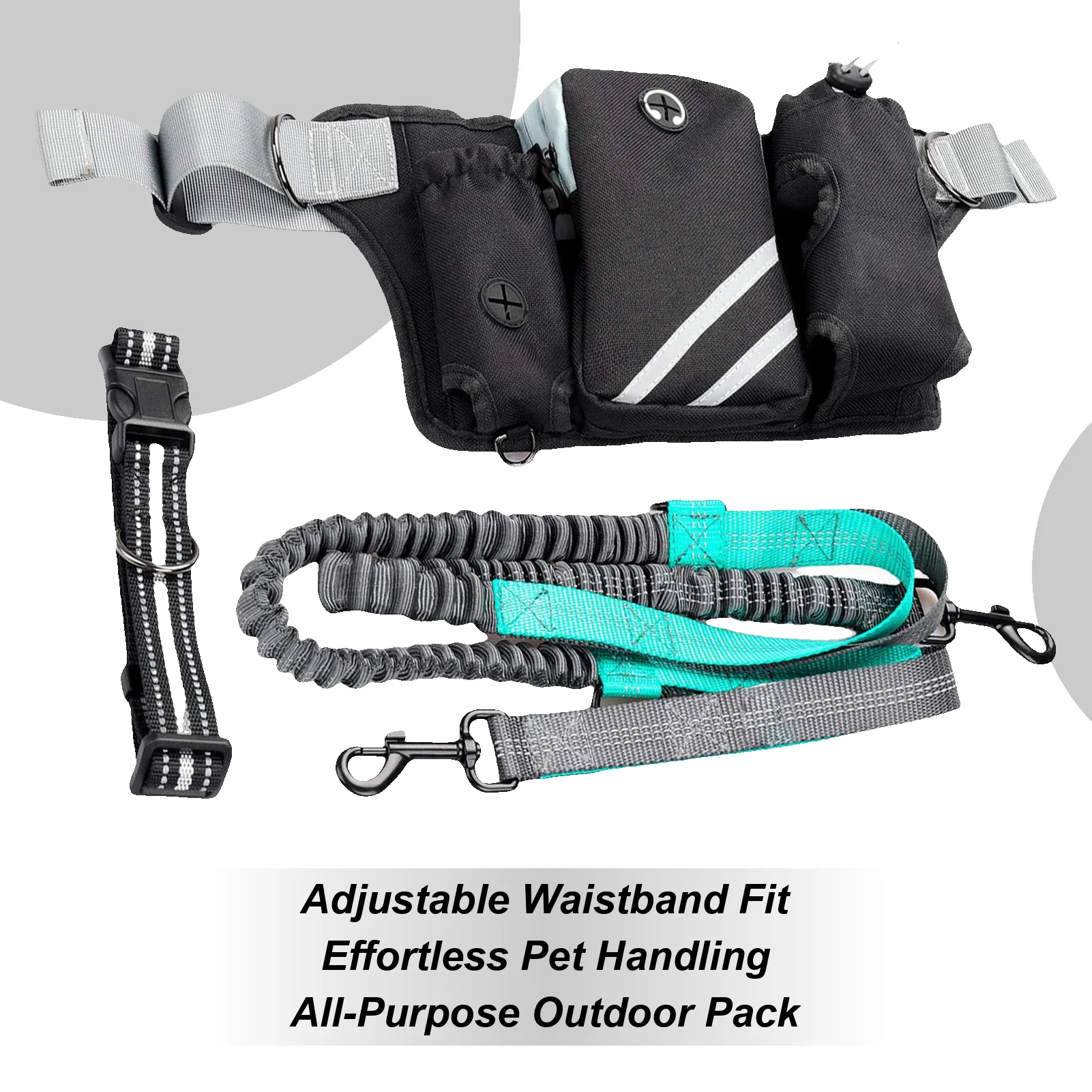 

Fanny Packs Pet Leashes Waist Bag With Storage Adjustable Pet Gear Multi Functional Compact Design For Hiking Outdoor Activities