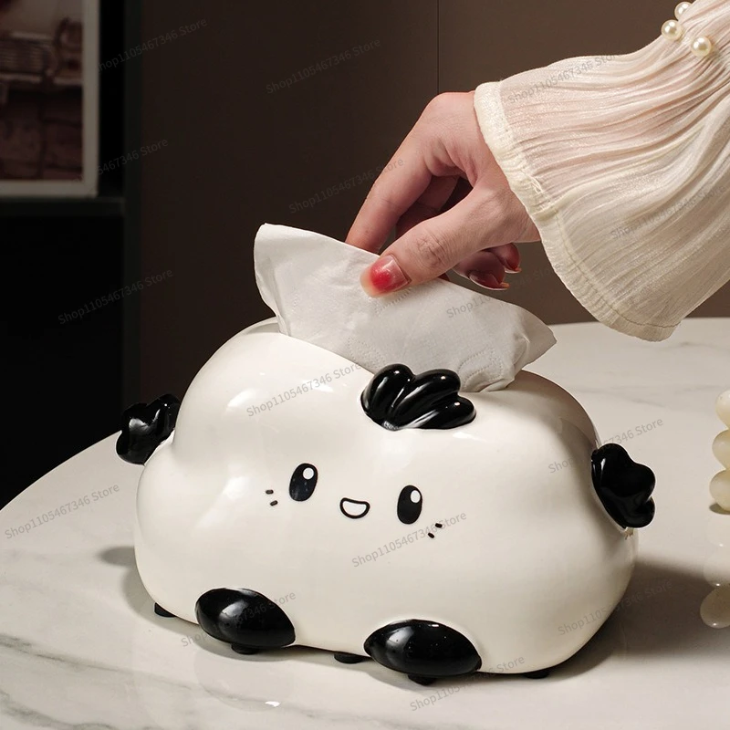 For tissue box ornament, living room pumping carton creative home coffee table desktop decoration