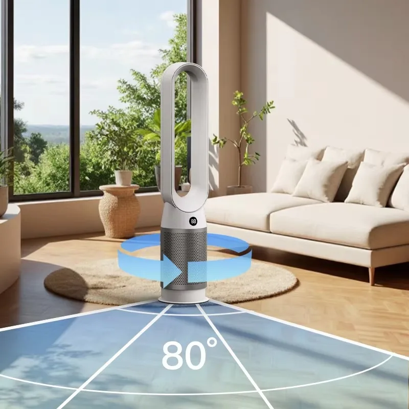 Remote Controlled Bladeless Tower Fan Vertical Wind Cooler Household Silent Floor Fan Accessory