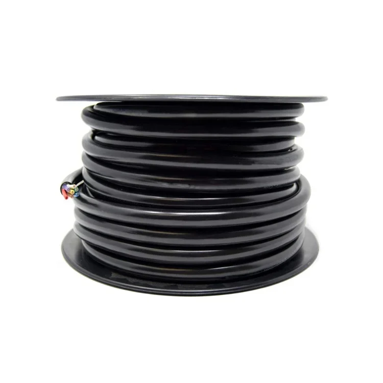 PVC 7 Way Trailer Cable Electrical Wire Spool USA for Cars Pvc 100 Feet Black OEM Copper Insulated Wire Stranded Automotive Wire