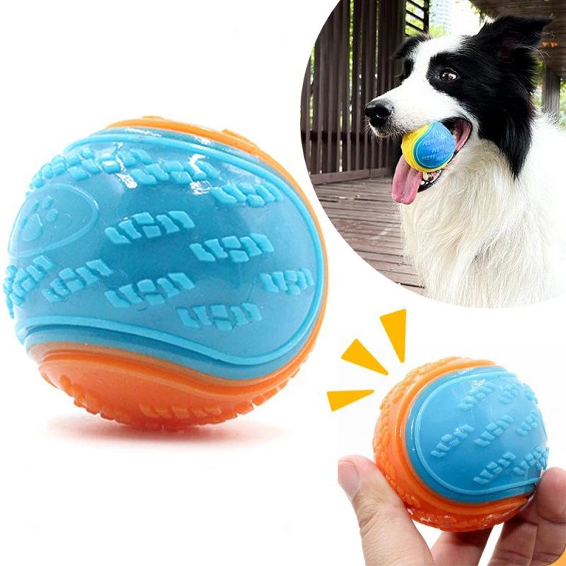 Bite-resistant Pet Dog Toy Rubber Ball Beef-flavored Elastic Ball To Prevent Dog From Destroying Things Dog Training Supply