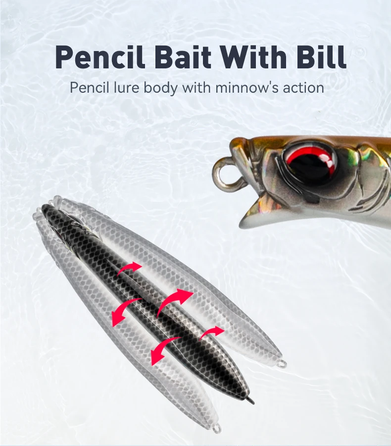 KINGDOM HY Pencil Bait Sinkender Angelköder 70mm-95mm Weitwurf-Wobbler Künstlicher Fischköder für Barsch, Hecht, Salzwasser-Angeln – Detail 12