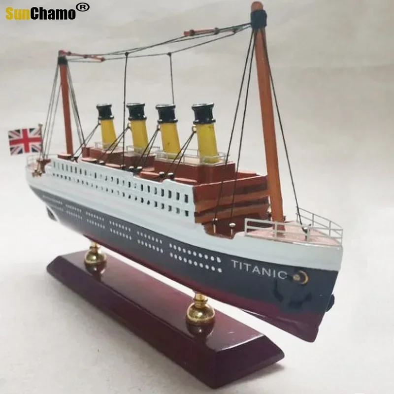 30CM Model Decoration Wood Sailing Boat Wooden Titanic Cruise Ship Craft Creative Home Tabletop Office LivingRoom Decor Sunchamo